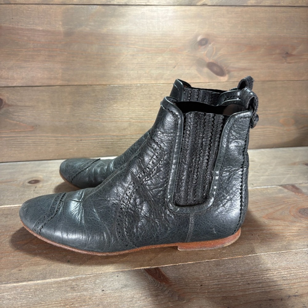 Balenciaga arena Womens size 8 shoes green Leather Pull On Ankle chelsea boots